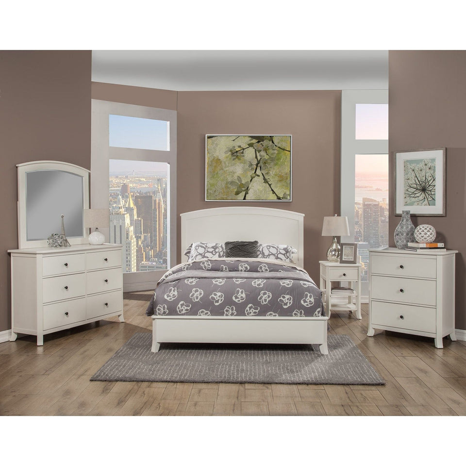 Baker Panel Bed, White - PlushBeds