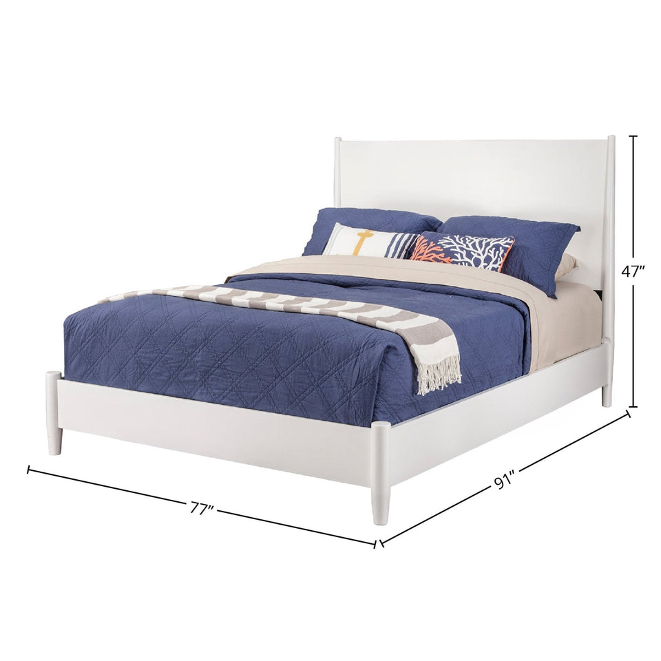 Flynn Platform Bed, White - PlushBeds